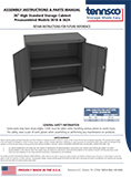 Preassembled Standard 36in High Desk Height Cabinet